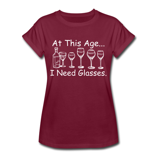 At This Age... (Women's Relaxed Fit) - burgundy