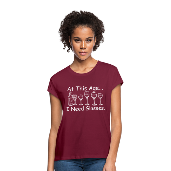 At This Age... (Women's Relaxed Fit) - burgundy