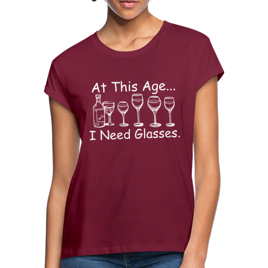 At This Age... (Women's Relaxed Fit) - burgundy