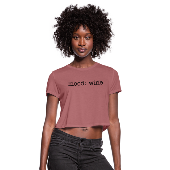 Mood: Wine (Women's Cropped Tee) - mauve