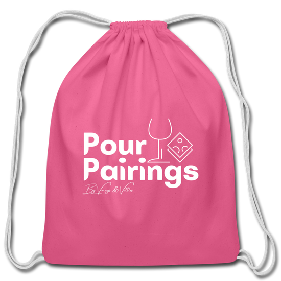 Pour Pairings Drawstring Bag - pink