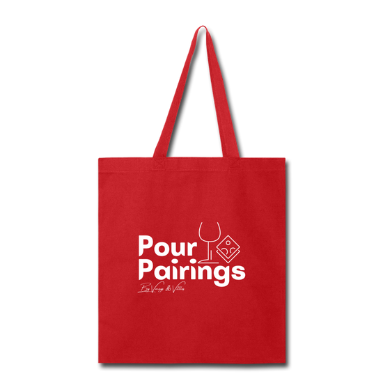 Pour Pairings Canvas Shopper - red