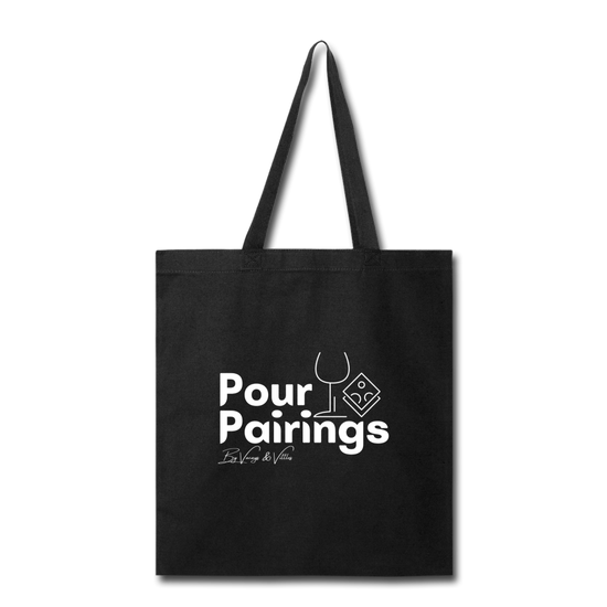 Pour Pairings Canvas Shopper - black