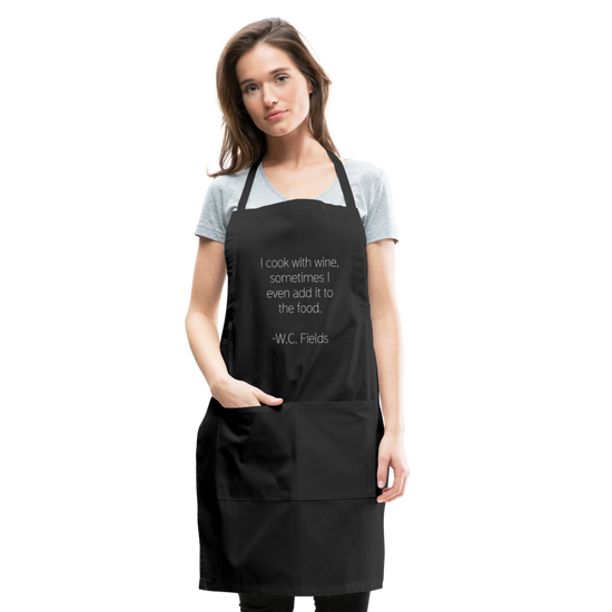 Cooking With Wine Apron - black