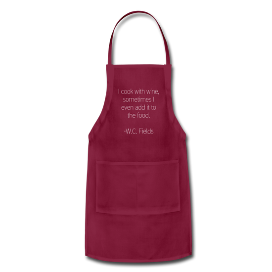 Cooking With Wine Apron - burgundy