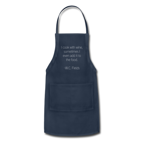 Cooking With Wine Apron - navy