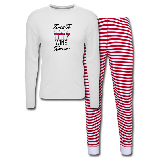 Time To Wine Down - white/red stripe