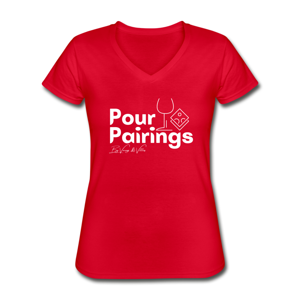 Pour Pairings V-Neck (Women's) - red