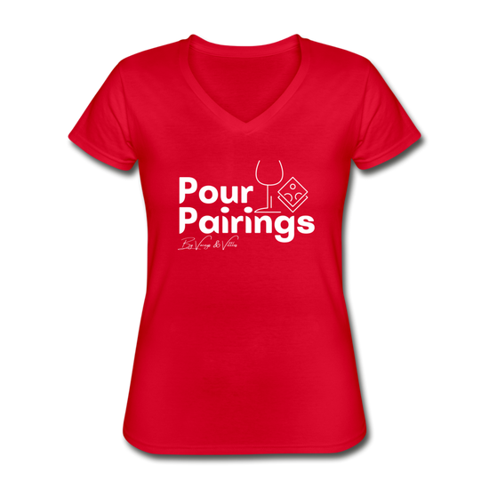 Pour Pairings V-Neck (Women's) - red