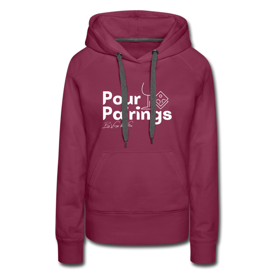 Pour Pairings Hoodie (Women's) - burgundy