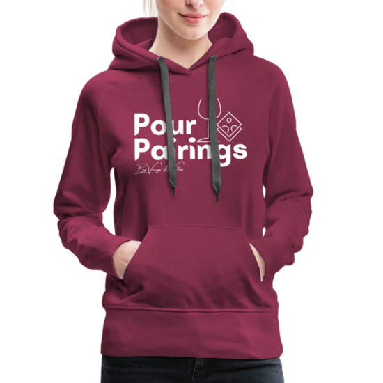 Pour Pairings Hoodie (Women's) - burgundy