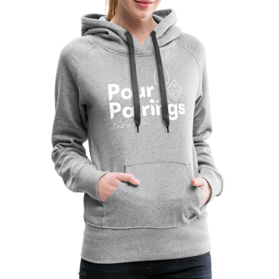 Pour Pairings Hoodie (Women's) - heather grey