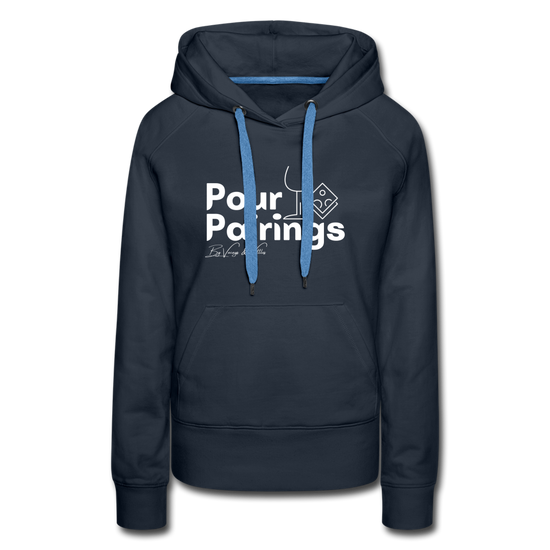 Pour Pairings Hoodie (Women's) - navy