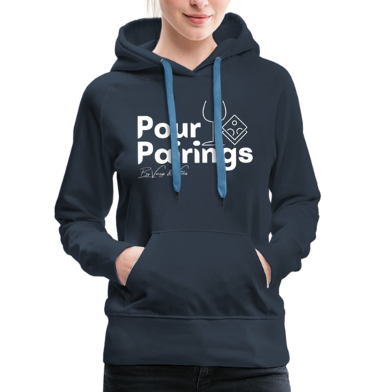 Pour Pairings Hoodie (Women's) - navy