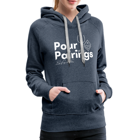 Pour Pairings Hoodie (Women's) - heather denim