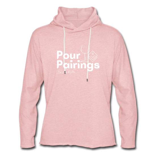 Pour Pairings Lightweight Terry Hoodie (Unisex) - cream heather pink