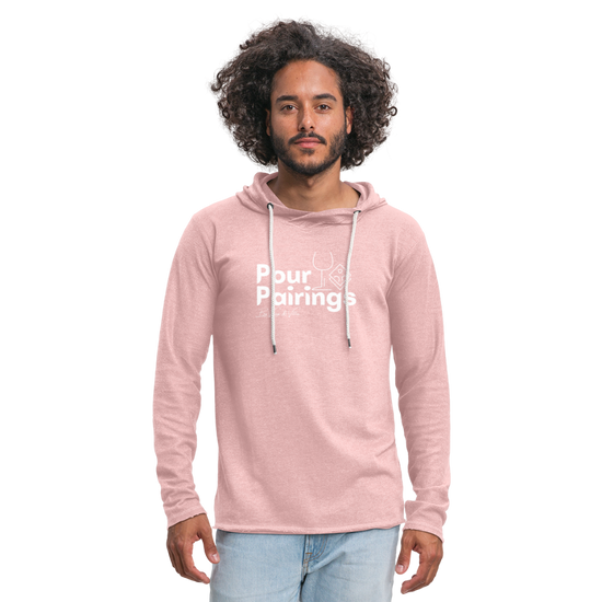 Pour Pairings Lightweight Terry Hoodie (Unisex) - cream heather pink