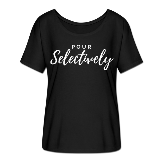 Pour Selectively Flowy T-Shirt - black