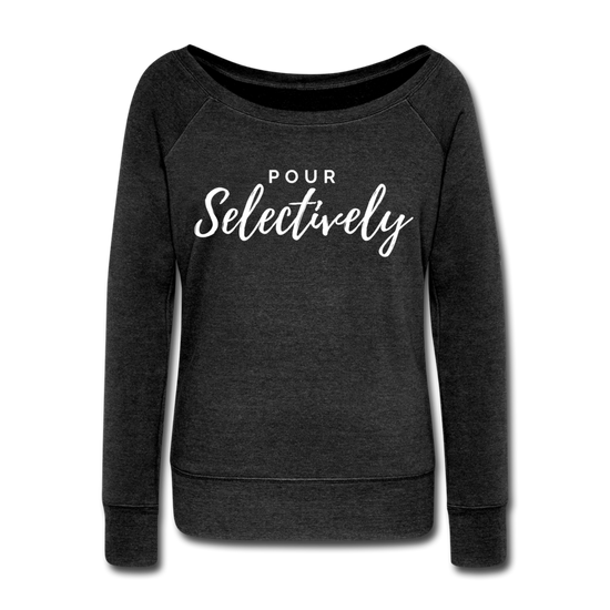 Pour Selectively Wideneck Sweatshirt - heather black