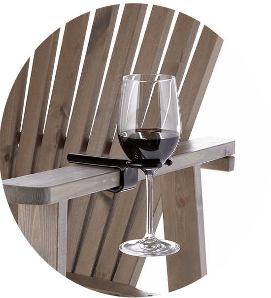 hook to hold wine glass on outdoor chairs