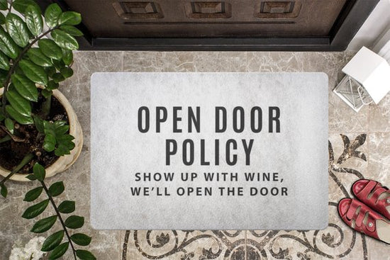 Show Up With Wine Mat (White)