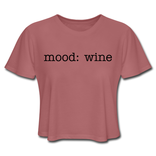 Mood: Wine (Women's Cropped Tee) - mauve