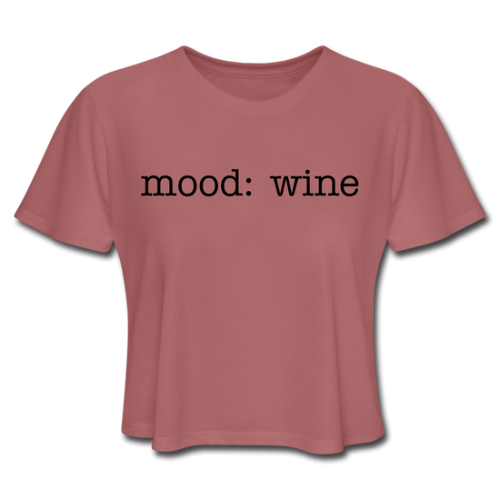 Mood: Wine (Women's Cropped Tee) - mauve