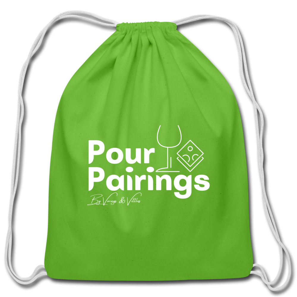 Pour Pairings Drawstring Bag - clover