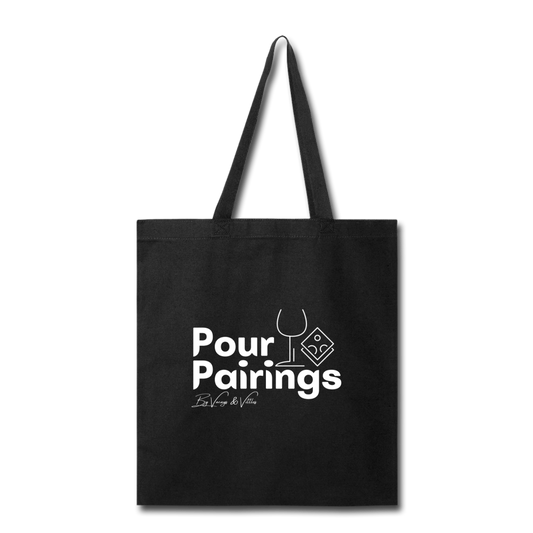 Pour Pairings Canvas Shopper - black