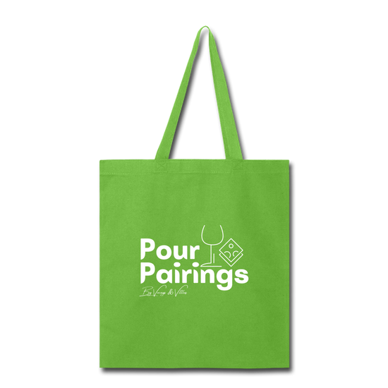 Pour Pairings Canvas Shopper - lime green
