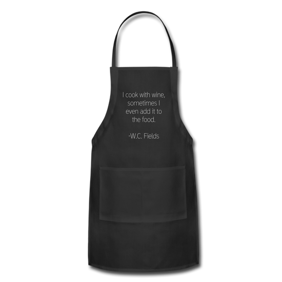Cooking With Wine Apron - black