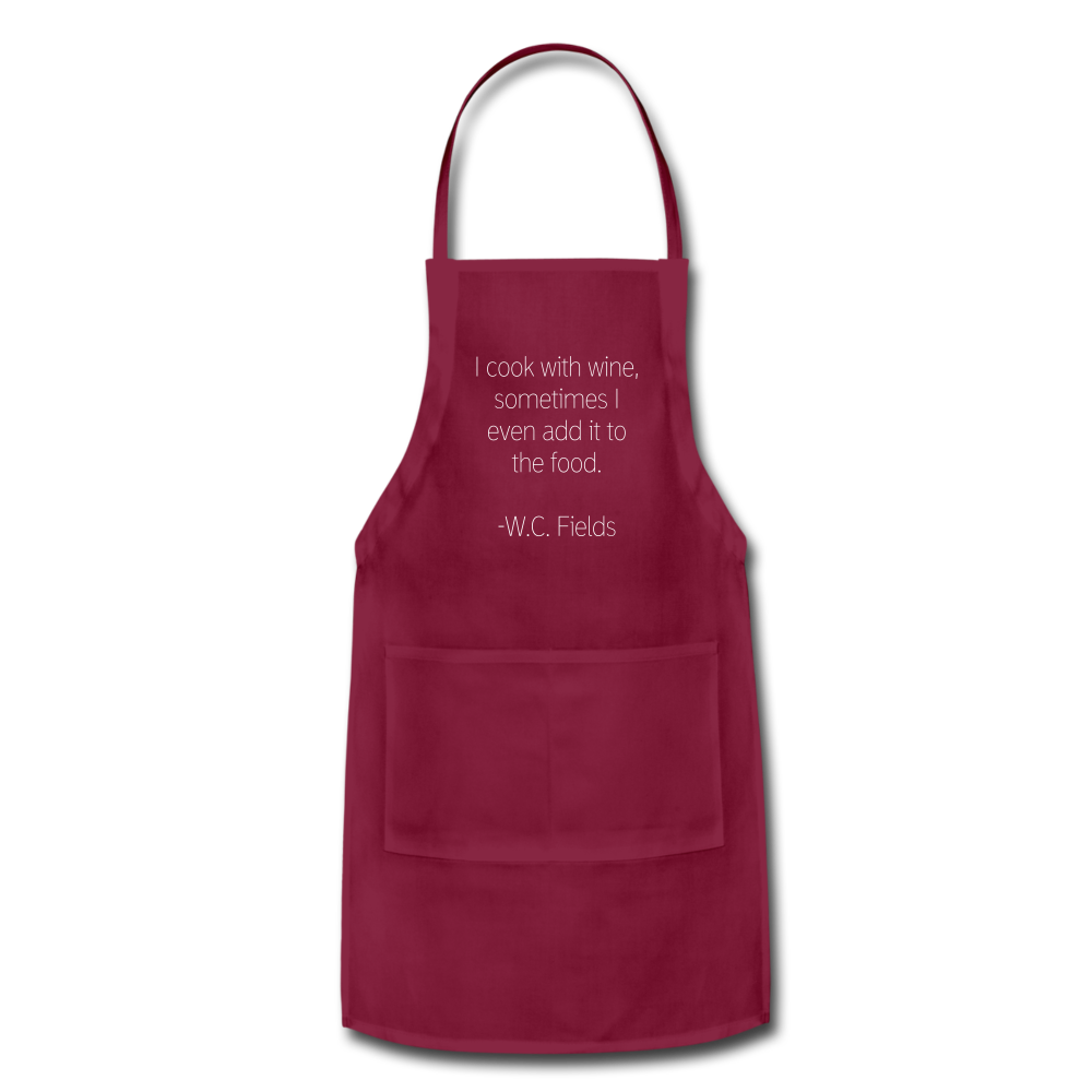 Cooking With Wine Apron - burgundy