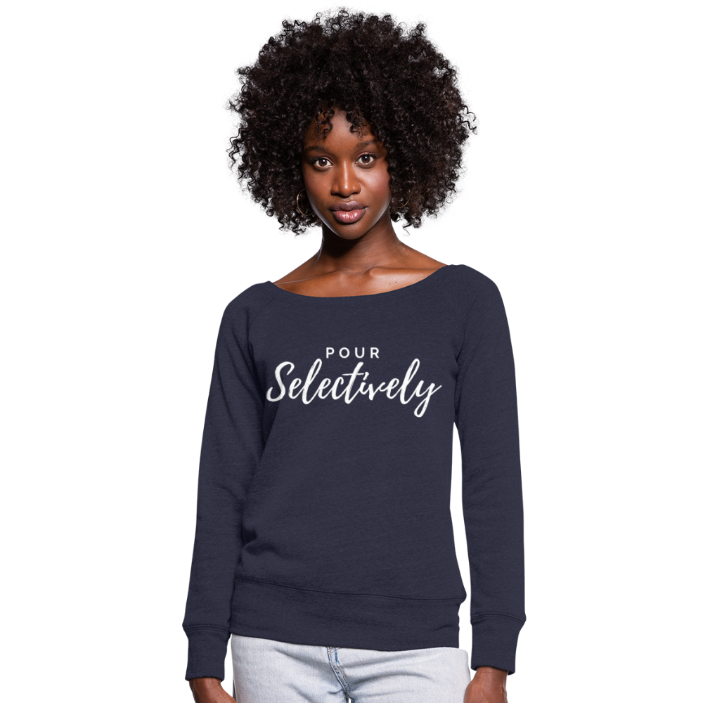 Pour Selectively Wideneck Sweatshirt - melange navy