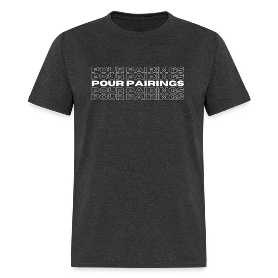Pour Pairings T-Shirt (White Letters) - heather black